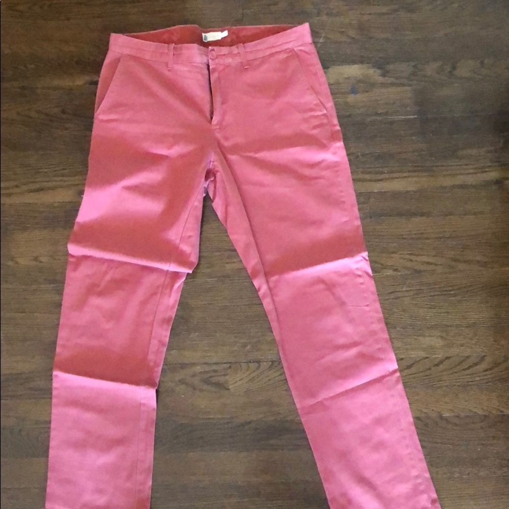 Pale red J Crew chinos